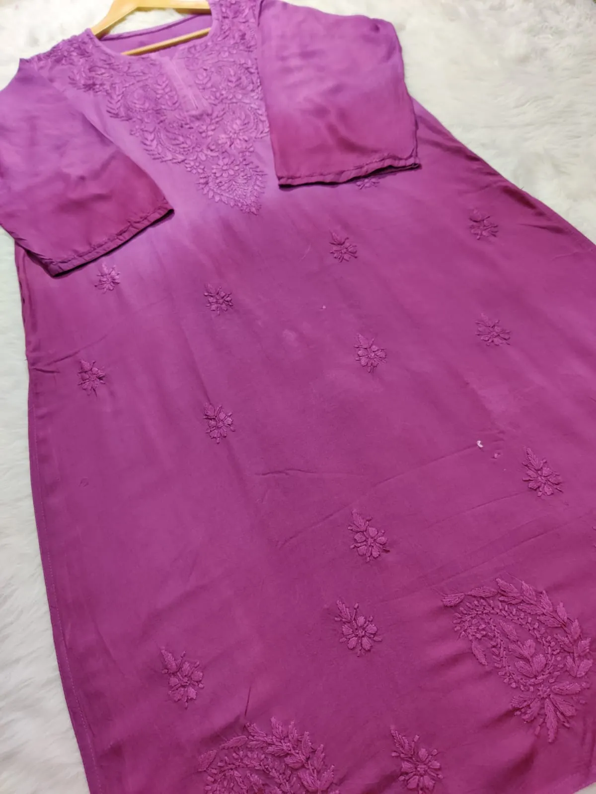 Riva Rayon Ombre Chikankari Kurtis