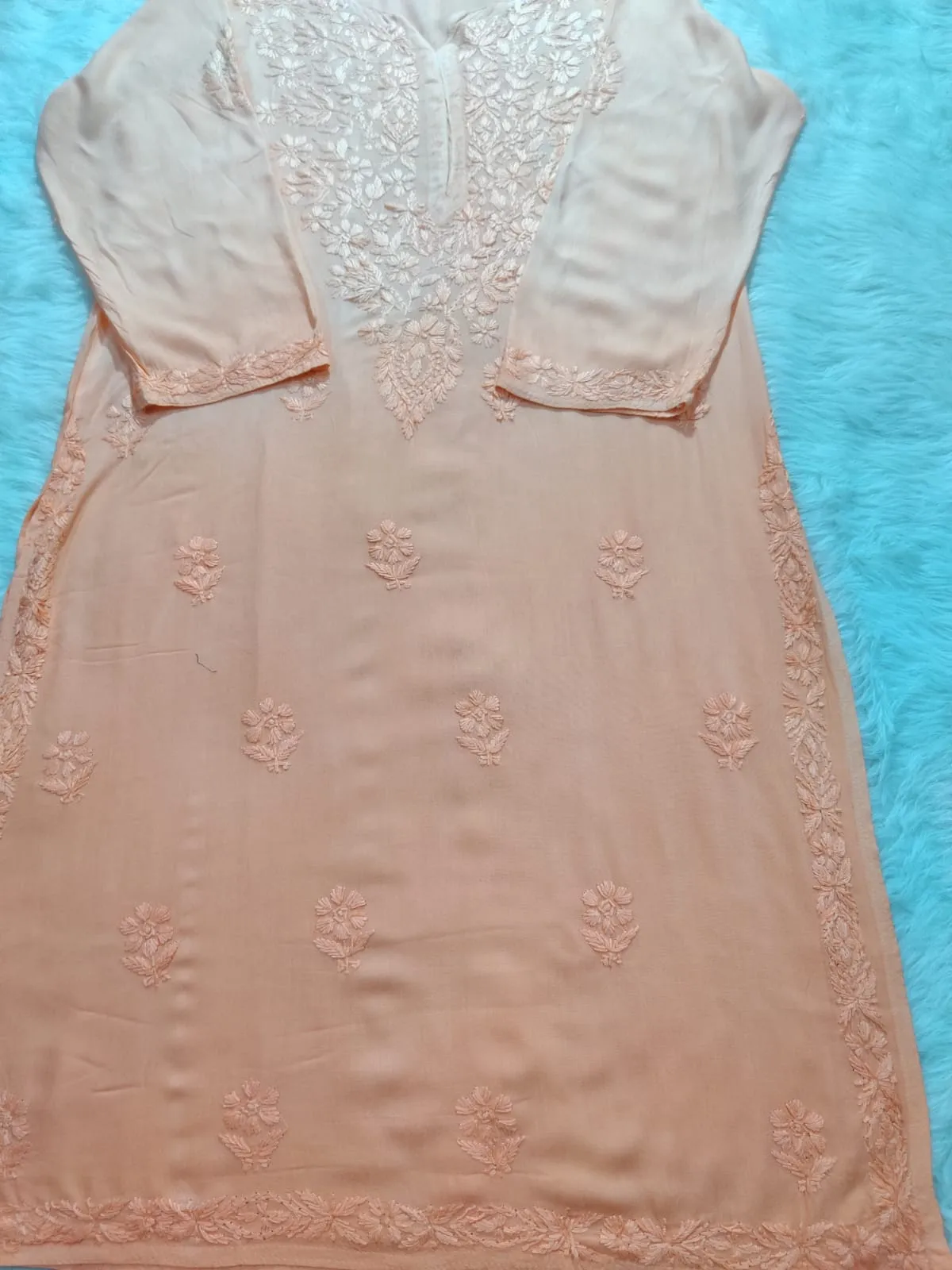 Riva Rayon Ombre Chikankari Kurtis