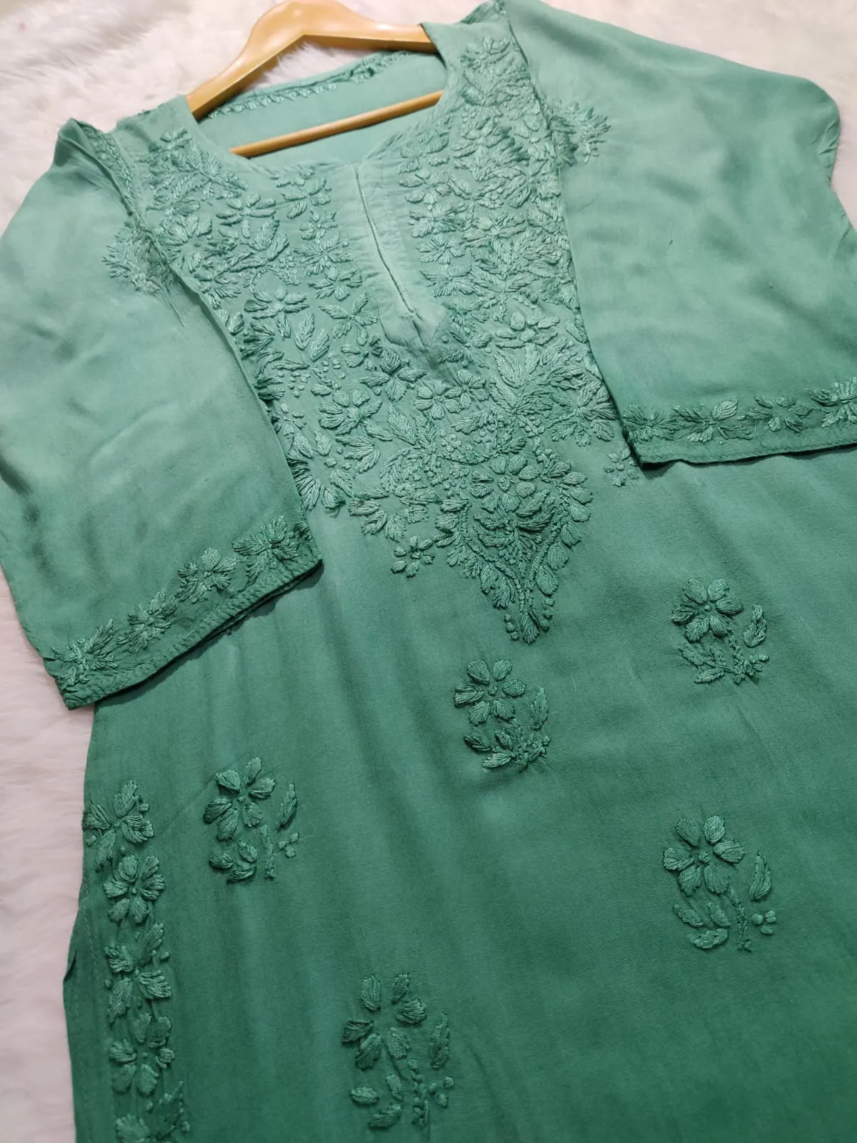 Riva Rayon Ombre Chikankari Kurtis