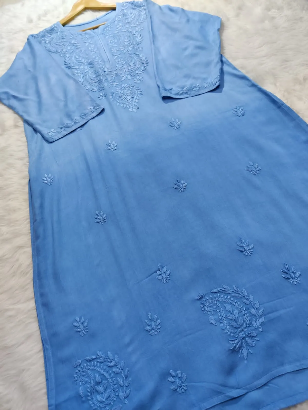 Riva Rayon Ombre Chikankari Kurtis