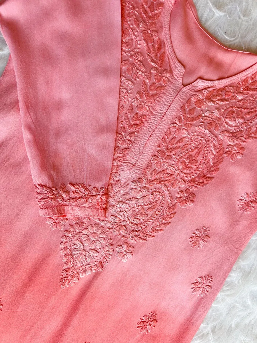 Riva Rayon Ombre Chikankari Kurtis