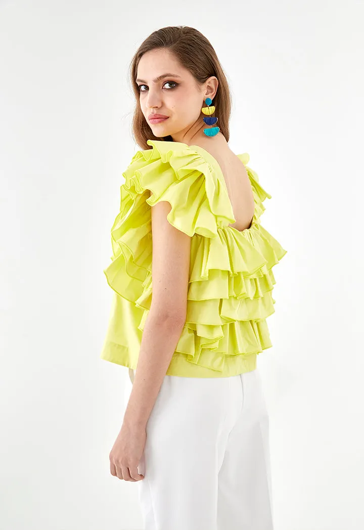 Ruffle Sleeveless Blouse