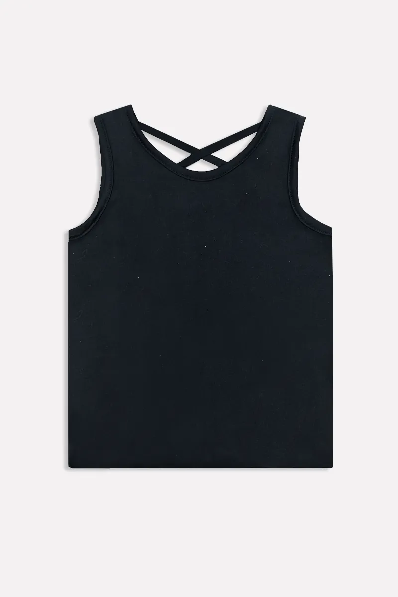 Simply Soft Cross-Back Tank - Black