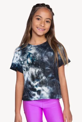 Simply Soft Short Sleeve Easy Tee - Black White Tie Dye