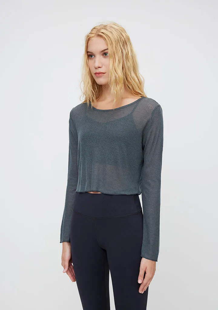 Sustainable Everyday-Women's Loose Mesh Sheer Tops