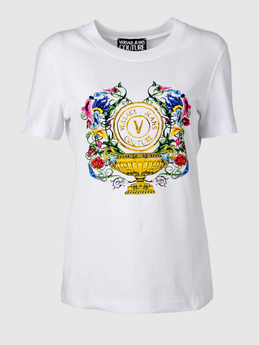 T-shirt V-emblem garden