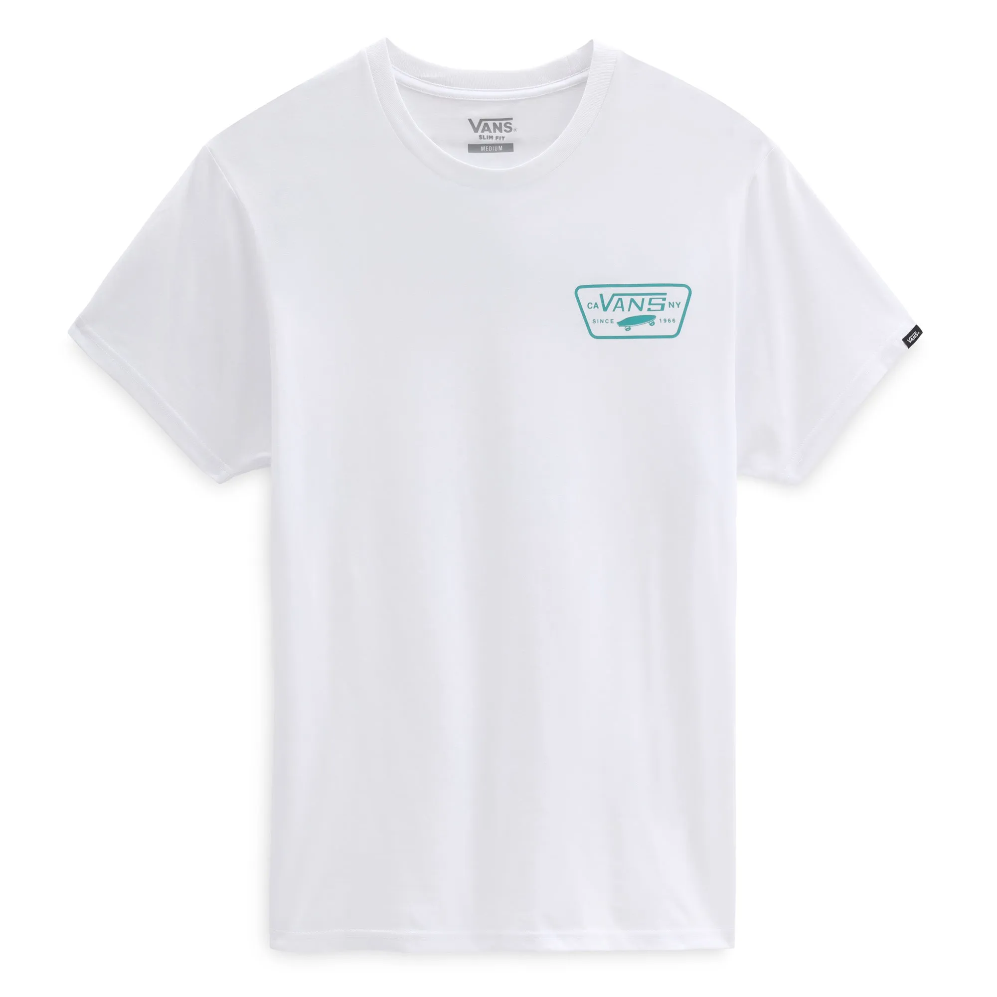 T-Shirt Vans Full Patch Back SS White-Porcelain Green