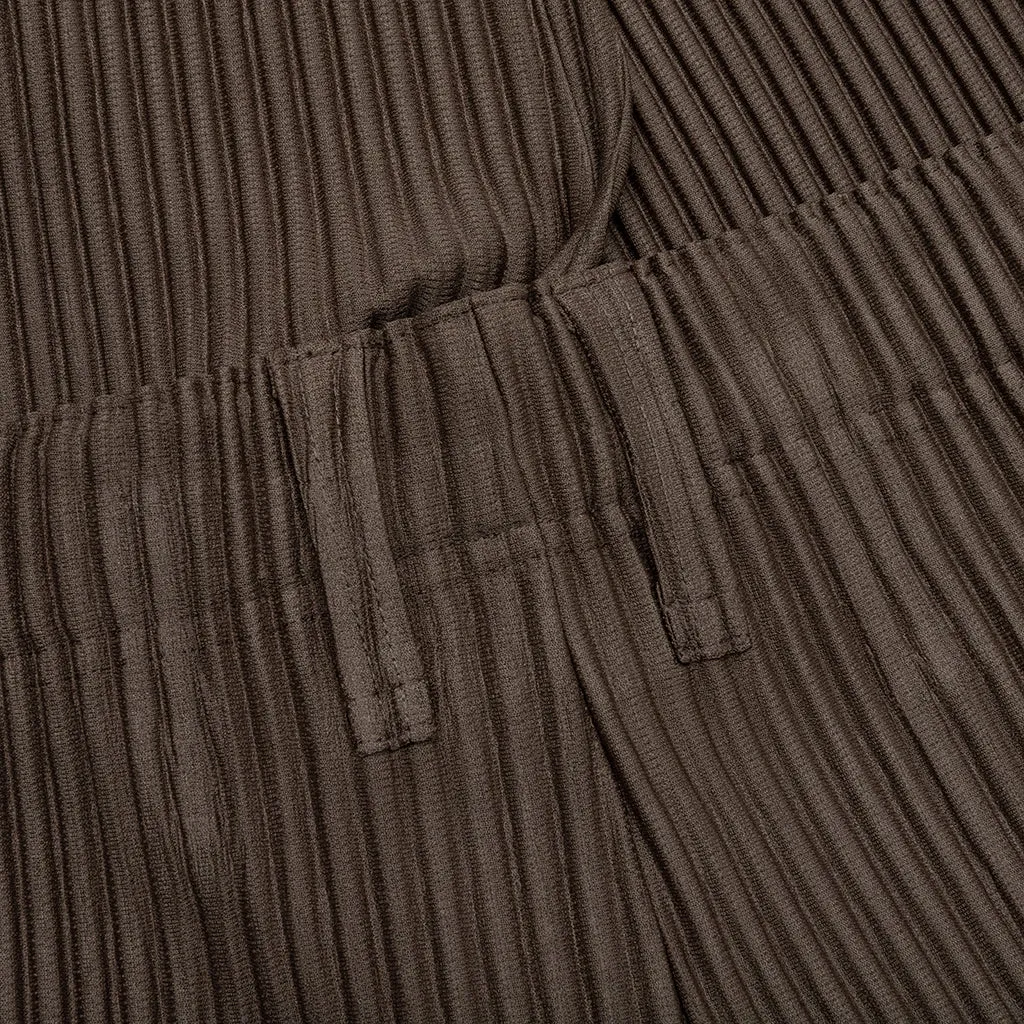 Tailored Pleats Pants - Dark Khaki