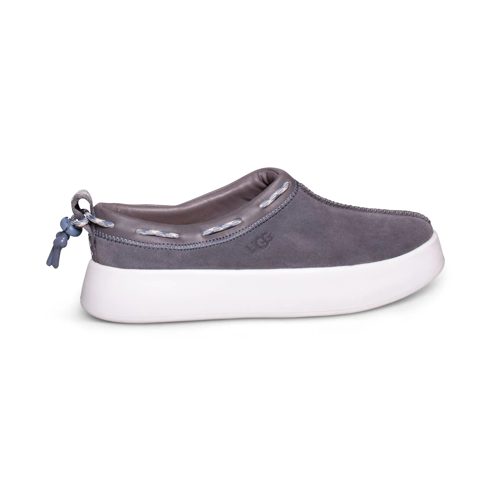 UGG Classic Boom Slip On Grey Charcoal Slippers - Women's