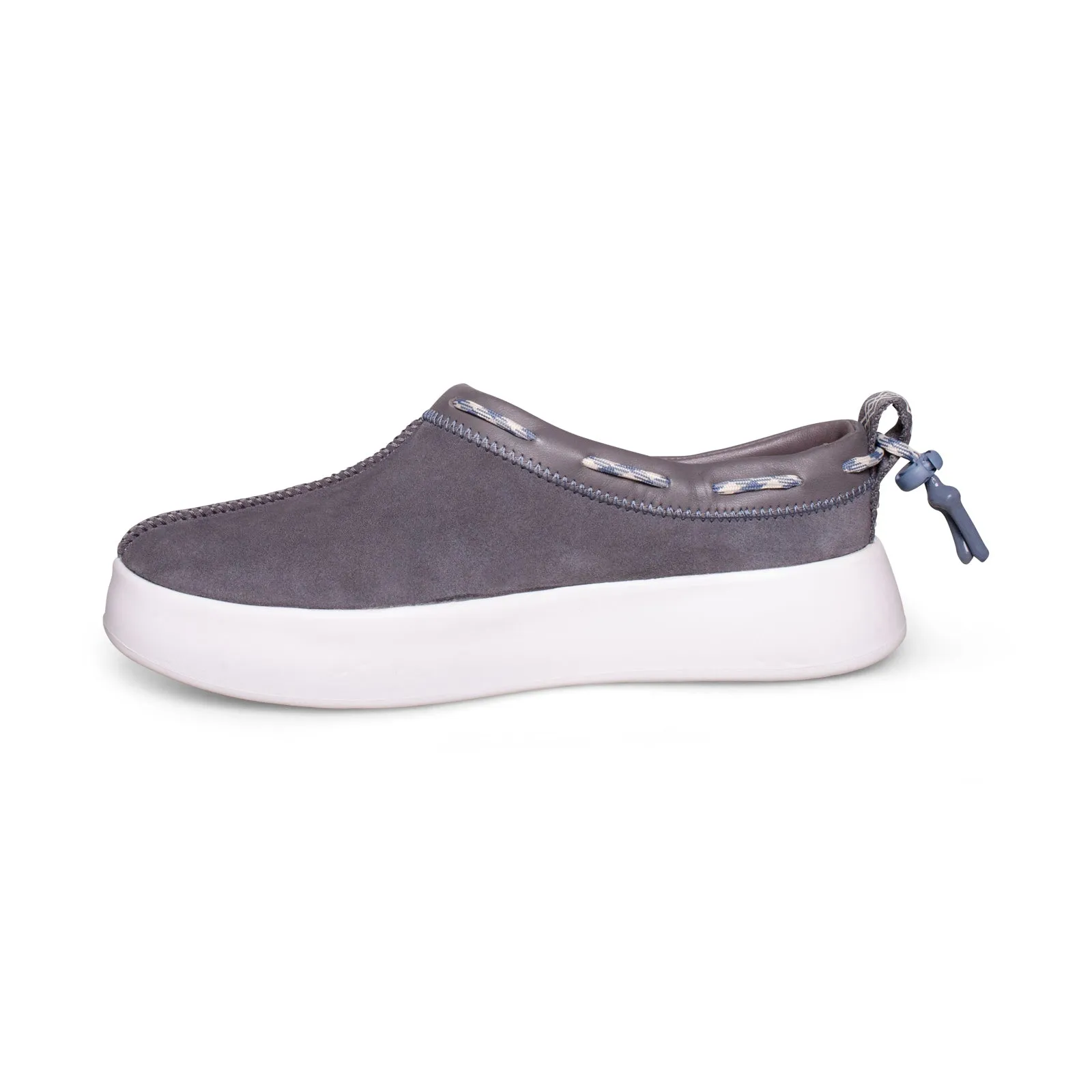 UGG Classic Boom Slip On Grey Charcoal Slippers - Women's