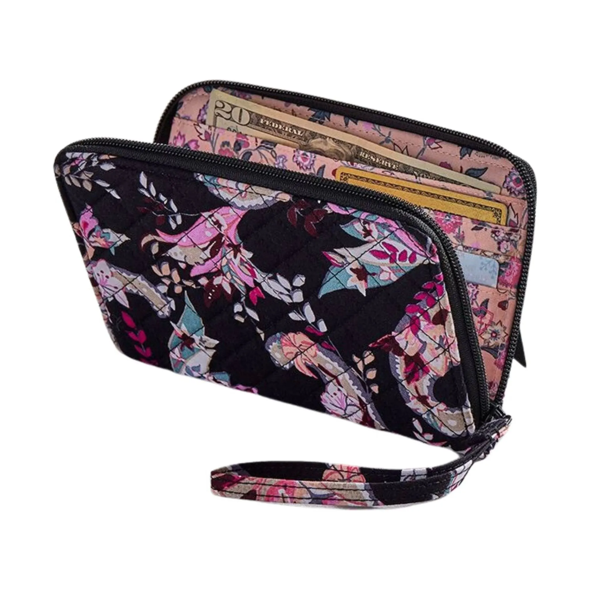 Vera Bradley Zip Around Wallet - Botanical Paisley