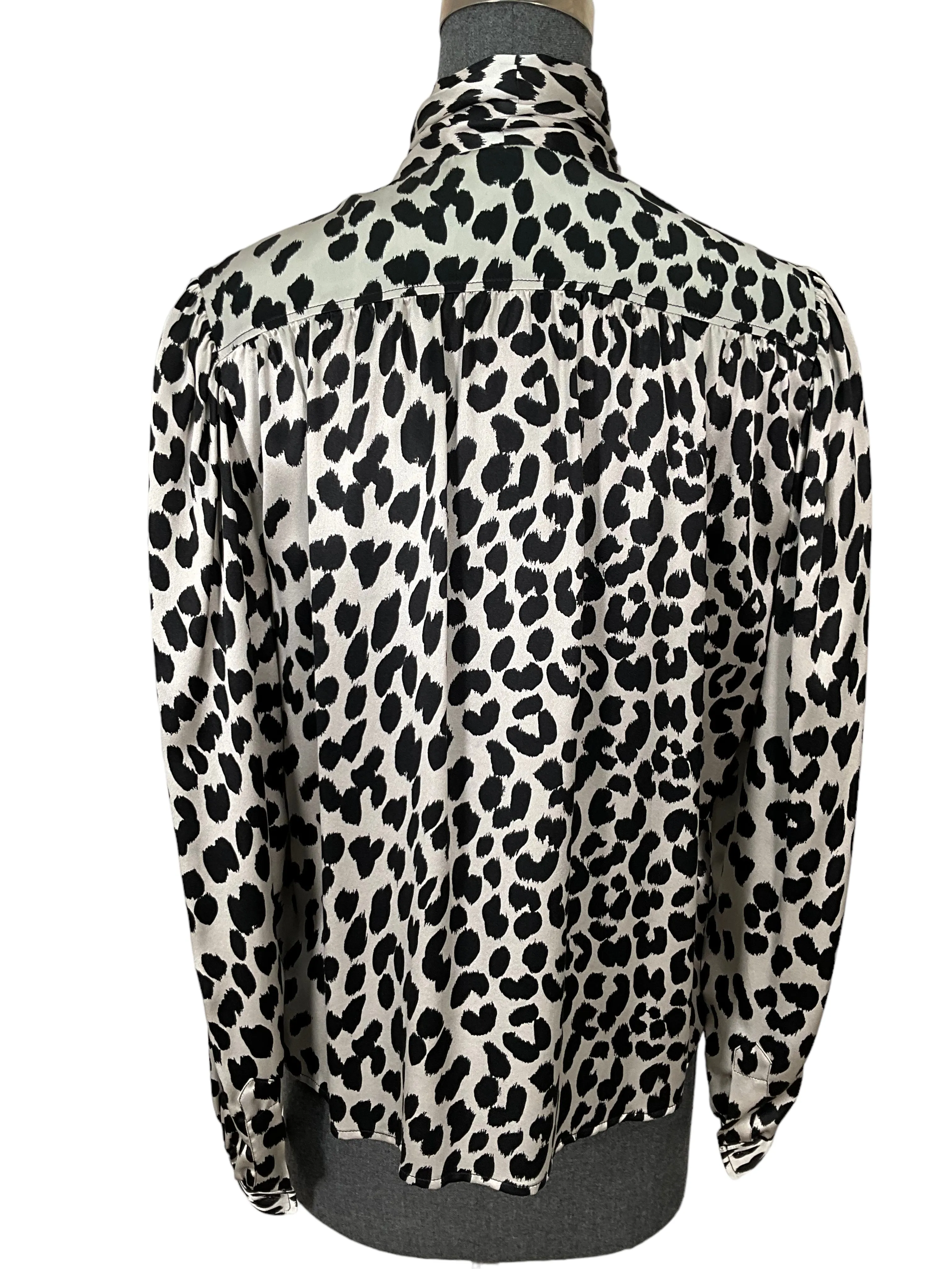 Vintage Animal Print Yves Saint Laurent Blouse Size M