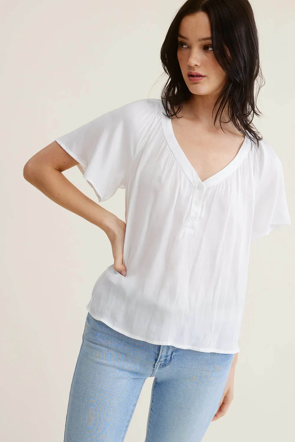 White Buttoned Blouse