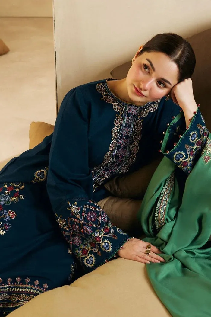 Zara Shah Jhan Embroidered Lawn Three Piece ZSJ-845 Blue